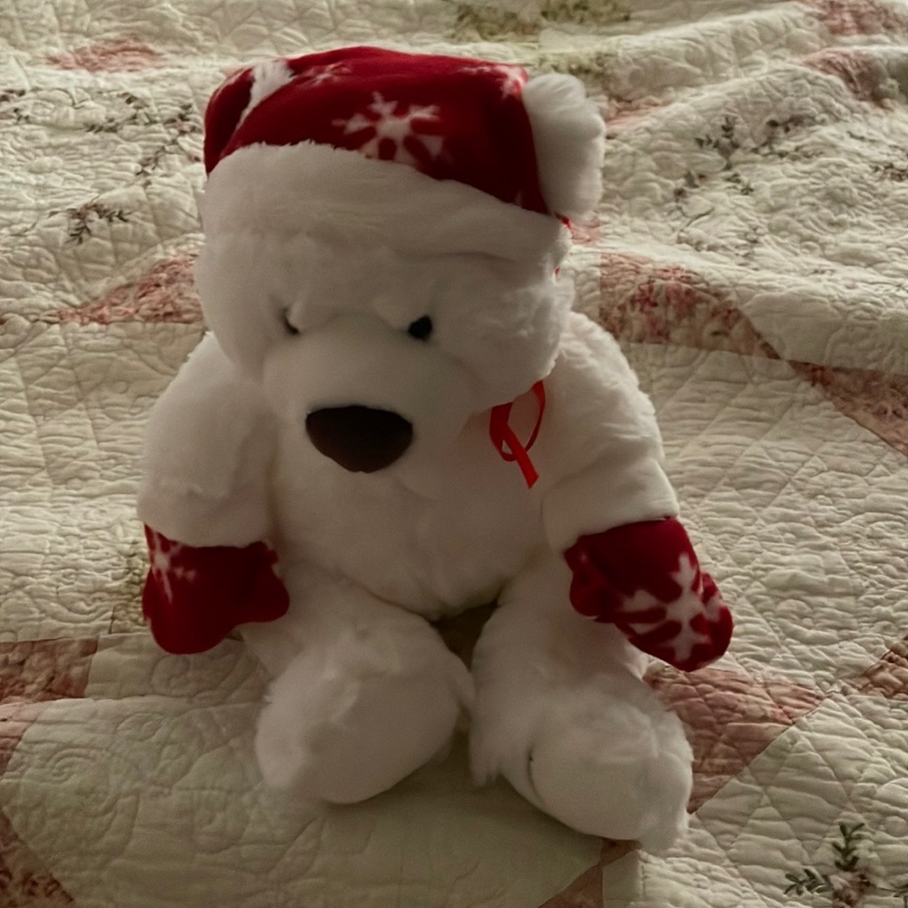 NEW GUND Special Exclusive 9th Edition White Bear for Amazon NWT Red White